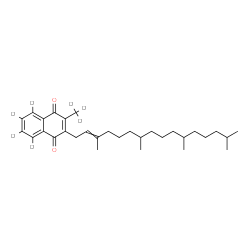 ChemSpider 2D Image | 2-(~2~H_3_)Methyl-3-(3,7,11,15-tetramethyl-2-hexadecen-1-yl)-1,4-(~2~H_4_)naphthalenedione | C31H39D7O2