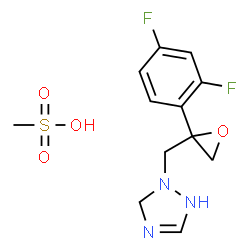 ChemSpider 2D Image | 2-{[2-(2,4-Difluorophenyl)-2-oxiranyl]methyl}-2,3-dihydro-1H-1,2,4-triazole methanesulfonate (1:1) | C12H15F2N3O4S