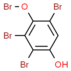 ChemSpider 2D Image | 2,3,6-Tribromo-4-hydroxyphenyl hypobromite | C6H2Br4O2