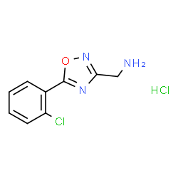 ChemSpider 2D Image | 1-[5-(2-Chlorophenyl)-1,2,4-oxadiazol-3-yl]methanamine hydrochloride (1:1) | C9H9Cl2N3O