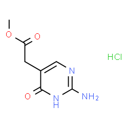 ChemSpider 2D Image | Methyl (2-amino-4-oxo-1,4-dihydro-5-pyrimidinyl)acetate hydrochloride (1:1) | C7H10ClN3O3