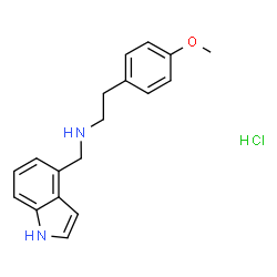 ChemSpider 2D Image | (1H-INDOL-4-YLMETHYL)[2-(4-METHOXYPHENYL)ETHYL]AMINE HYDROCHLORIDE | C18H21ClN2O