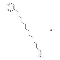 ChemSpider 2D Image | N,N-Dimethyl-13-phenyl-1-tridecanaminium bromide | C21H38BrN