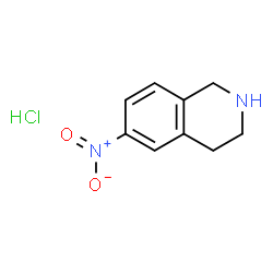 ChemSpider 2D Image | 6-NITRO-1,2,3,4-TETRAHYDROISOQUINOLINE HYDROCHLORIDE | C9H11ClN2O2