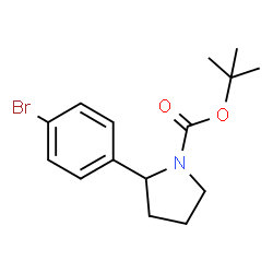 ChemSpider 2D Image | tert-Butyl 2-(4-bromophenyl)pyrrolidine-1-carboxylate | C15H20BrNO2