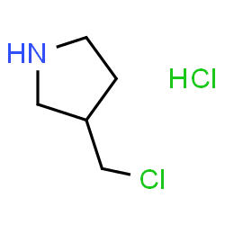 ChemSpider 2D Image | 3-(chloromethyl)pyrrolidine hydrochloride | C5H11Cl2N