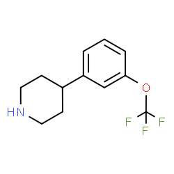 ChemSpider 2D Image | 4-(3-(Trifluoromethoxy)phenyl)piperidine | C12H14F3NO