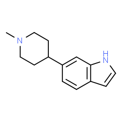 ChemSpider 2D Image | 6-(1-Methyl-4-piperidinyl)-1H-indole | C14H18N2