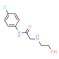 ChemSpider 2D Image | 2-(2-Hydroxyethylamino)-N-(4-chlorophenyl)acetamide | C10H13ClN2O2