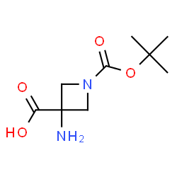 ChemSpider 2D Image | 3-amino-1-(tert-butoxycarbonyl)azetidine-3-carboxylic acid | C9H16N2O4