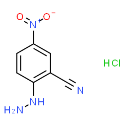 ChemSpider 2D Image | 2-Hydrazino-5-nitrobenzonitrile hydrochloride (1:1) | C7H7ClN4O2