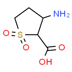 ChemSpider 2D Image | 3-Aminotetrahydro-2-thiophenecarboxylic acid 1,1-dioxide | C5H9NO4S