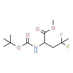ChemSpider 2D Image | Methyl 4,4-difluoro-N-{[(2-methyl-2-propanyl)oxy]carbonyl}norvalinate | C11H19F2NO4