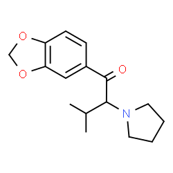 ChemSpider 2D Image | 1-(1,3-Benzodioxol-5-yl)-3-methyl-2-(1-pyrrolidinyl)-1-butanone | C16H21NO3