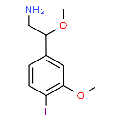 ChemSpider 2D Image | 2-(4-Iodo-3-methoxyphenyl)-2-methoxyethanamine | C10H14INO2