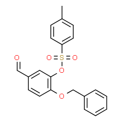 ChemSpider 2D Image | 2-(Benzyloxy)-5-formylphenyl 4-methylbenzenesulfonate | C21H18O5S