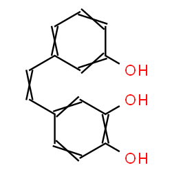 ChemSpider 2D Image | 4-[2-(3-Hydroxyphenyl)vinyl]-1,2-benzenediol | C14H12O3