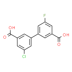 ChemSpider 2D Image | 5-Chloro-5'-fluoro-3,3'-biphenyldicarboxylic acid | C14H8ClFO4