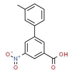 ChemSpider 2D Image | 3'-Methyl-5-nitro-3-biphenylcarboxylic acid | C14H11NO4