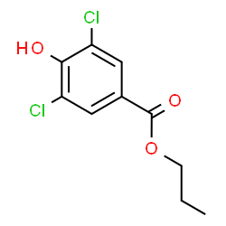 ChemSpider 2D Image | Propyl 3,5-dichloro-4-hydroxybenzoate | C10H10Cl2O3