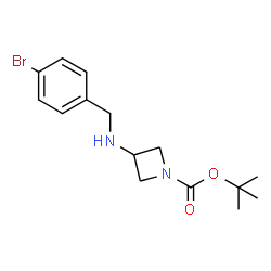 ChemSpider 2D Image | tert-Butyl 3-((4-bromobenzyl)amino)azetidine-1-carboxylate | C15H21BrN2O2