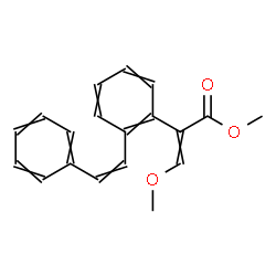 ChemSpider 2D Image | Methyl 3-methoxy-2-[2-(2-phenylvinyl)phenyl]acrylate | C19H18O3