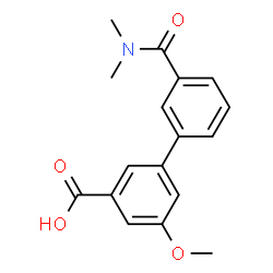 ChemSpider 2D Image | 3'-(Dimethylcarbamoyl)-5-methoxy-3-biphenylcarboxylic acid | C17H17NO4