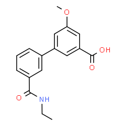 ChemSpider 2D Image | 3'-(Ethylcarbamoyl)-5-methoxy-3-biphenylcarboxylic acid | C17H17NO4