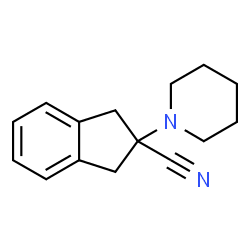ChemSpider 2D Image | 2-(1-Piperidinyl)-2-indanecarbonitrile | C15H18N2