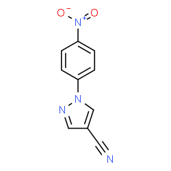 ChemSpider 2D Image | 1-(4-Nitrophenyl)-1H-pyrazole-4-carbonitrile | C10H6N4O2