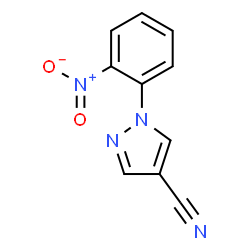 ChemSpider 2D Image | 1-(2-Nitrophenyl)-1H-pyrazole-4-carbonitrile | C10H6N4O2
