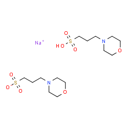 ChemSpider 2D Image | Sodium 3-(4-morpholinyl)-1-propanesulfonate - 3-(4-morpholinyl)-1-propanesulfonic acid (1:1:1) | C14H29N2NaO8S2