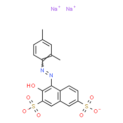 ChemSpider 2D Image | Disodium 4-[(E)-(2,4-dimethylphenyl)diazenyl]-3-hydroxy-2,7-naphthalenedisulfonate | C18H14N2Na2O7S2