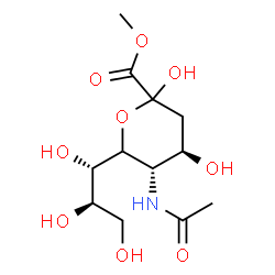 ChemSpider 2D Image | Methyl 5-acetamido-3,5-dideoxy-6-[(1S,2R)-1,2,3-trihydroxypropyl]-D-threo-hex-2-ulopyranosonate | C12H21NO9