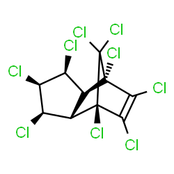 ChemSpider 2D Image | (1R,2S,3R,4R,5S,6S,7S)-1,3,4,5,7,8,9,10,10-Nonachlorotricyclo[5.2.1.0~2,6~]dec-8-ene | C10H5Cl9