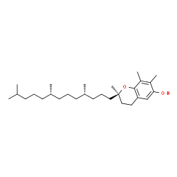 ChemSpider 2D Image | (2R)-2,7,8-Trimethyl-2-[(4S,8S)-4,8,12-trimethyltridecyl]-6-chromanol | C28H48O2