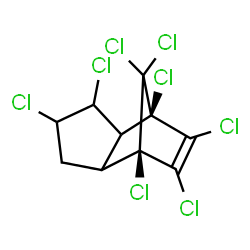 ChemSpider 2D Image | (1R,7R)-1,3,4,7,8,9,10,10-Octachlorotricyclo[5.2.1.0~2,6~]dec-8-ene | C10H6Cl8