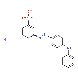 ChemSpider 2D Image | Sodium 3-[(E)-(4-anilinophenyl)diazenyl]benzenesulfonate | C18H14N3NaO3S