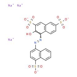 ChemSpider 2D Image | Trisodium 3-hydroxy-4-[(E)-(4-sulfonato-1-naphthyl)diazenyl]-2,7-naphthalenedisulfonate | C20H11N2Na3O10S3