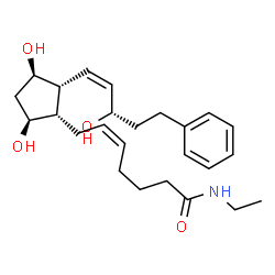 ChemSpider 2D Image | (5Z)-7-{(1S,2R,3R,5S)-3,5-Dihydroxy-2-[(1Z,3S)-3-hydroxy-5-phenyl-1-penten-1-yl]cyclopentyl}-N-ethyl-5-heptenamide | C25H37NO4