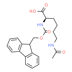 ChemSpider 2D Image | N~6~-Acetyl-N~2~-[(9H-fluoren-9-ylmethoxy)carbonyl]-D-lysine | C23H26N2O5