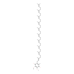 ChemSpider 2D Image | 2-[(2E,6Z,10Z,14Z,18Z,22Z,26Z,30Z,34Z)-3,7,11,15,19,23,27,31,35,39-Decamethyl-2,6,10,14,18,22,26,30,34,38-tetracontadecaen-1-yl]-5,6-dimethoxy-3-methyl-1,4-benzoquinone | C59H90O4