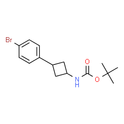 ChemSpider 2D Image | 2-Methyl-2-propanyl [3-(4-bromophenyl)cyclobutyl]carbamate | C15H20BrNO2