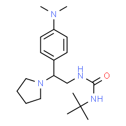 ChemSpider 2D Image | 1-{2-[4-(Dimethylamino)phenyl]-2-(1-pyrrolidinyl)ethyl}-3-(2-methyl-2-propanyl)urea | C19H32N4O