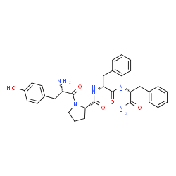 ChemSpider 2D Image | L-Tyrosyl-L-prolyl-D-phenylalanyl-D-phenylalaninamide | C32H37N5O5