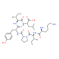 ChemSpider 2D Image | L-Lysyl-L-alloisoleucyl-D-prolyl-D-tyrosyl-L-alloisoleucyl-L-leucine | C38H63N7O8