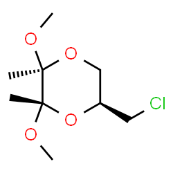 ChemSpider 2D Image | (2S,3S,5S)-5-(Chloromethyl)-2,3-dimethoxy-2,3-dimethyl-1,4-dioxane | C9H17ClO4