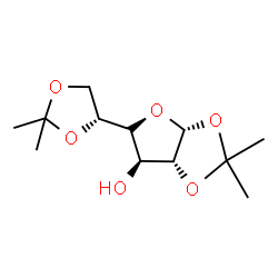 ChemSpider 2D Image | (3aR,5R,6S,6aR)-5-[(4R)-2,2-Dimethyl-1,3-dioxolan-4-yl]-2,2-dimethyltetrahydrofuro[2,3-d][1,3]dioxol-6-ol | C12H20O6