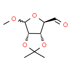 ChemSpider 2D Image | Methyl 3,4-O-isopropylidene-D-ribo-pentodialdo-5,2-furanoside | C9H14O5