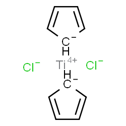 ChemSpider 2D Image | Titanium(4+) chloride 2,4-cyclopentadienide (1:2:2) | C10H10Cl2Ti